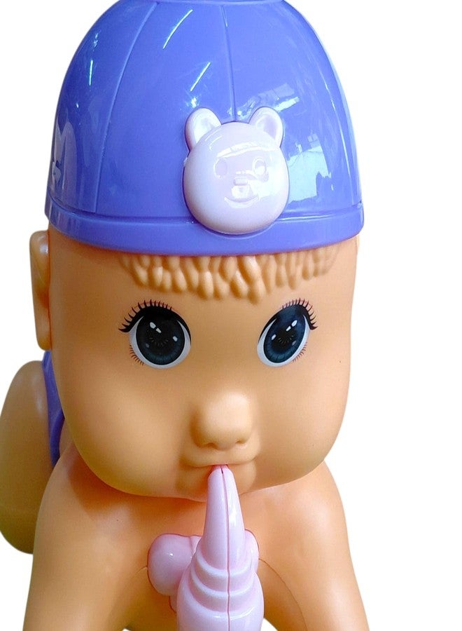 JNiL Cute Adorable Nipple Baby Plastic Toy Push Back Toy Baby Interactive for Babies & Kids (Pack of 1) (Blue) - Image 4